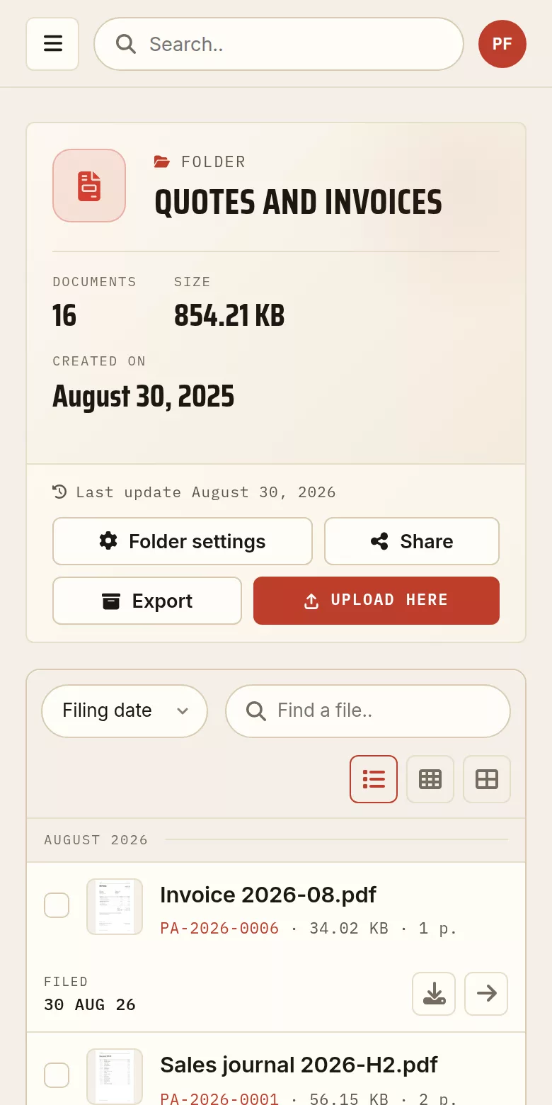 The quotes and the invoices of a freelancer, read on a phone.